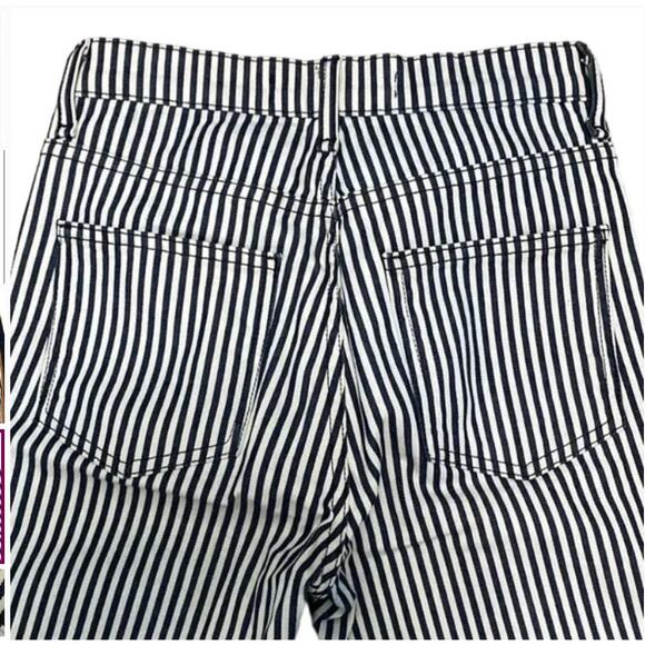 Veronica Beard Carolyn High Rise 10" Baby Boot Cut Striped Pant 24/00 - Picture 4 of 9